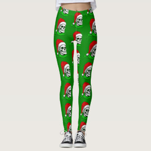 gotische Weihnachtslieder Skelette Leggings