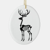 Gotische Weihnachtsrentierskelette Keramik Ornament (Rechts)