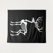 Gotische Weihnachtsrentierskelette Wandteppich (Vorderseite (Horizontal))