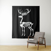 Gotische Weihnachtsrentierskelette Wandteppich (Beispiel)