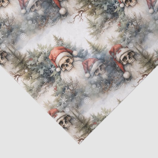 Gotische Weihnachtsschalen Rote Weihnachtsmannmütz Seidenpapier (Detail)