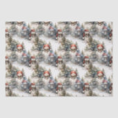 Gotische Weihnachtsschalen Rote Weihnachtsmannmütz Seidenpapier (Vorderseite)