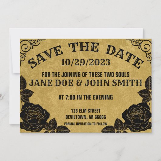 Gotische Weihnachtsstimmung oder Dusche Save The Date (Vorderseite)