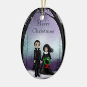 Gotische Weihnachtsverzierung Keramik Ornament (Links)