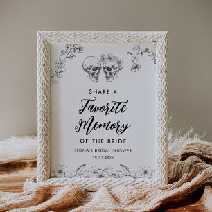 gotische Wiedergabe eines beliebten Memory-Brautpa Poster