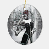 Gotische WinterFaery Fantasie-Verzierung KRW Keramikornament (Links)