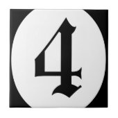 Gotischer Adressenzahlkreis Fliese (Vorderseite)