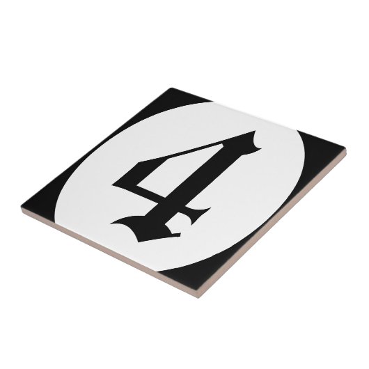 Gotischer Adressenzahlkreis Fliese (Seite)