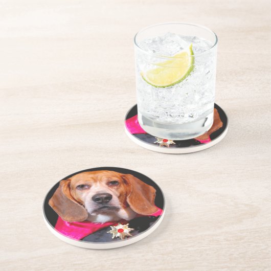 Gotischer Beagle, Dogula Beagle Lugosi Untersetzer (Seite)