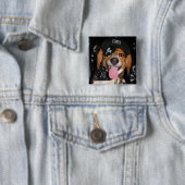 Gotischer Beagle-Piratenhundknopf Button (Beispiel)