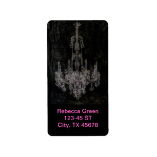 Gotischer beunruhigter Leuchter des Vintagen Adressaufkleber