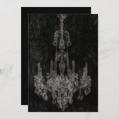 Gotischer beunruhigter Leuchter des Vintagen Einladung (Vorne/Hinten)