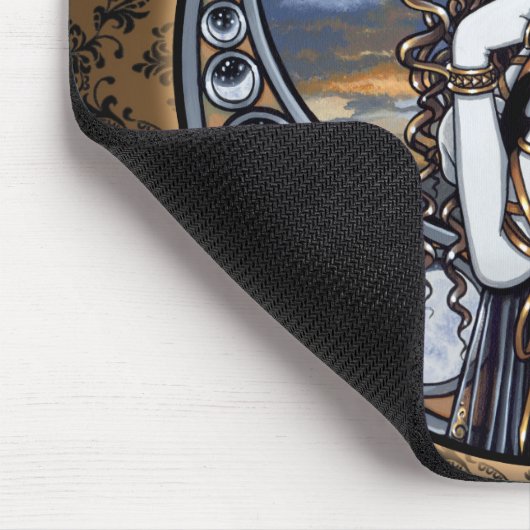 Gotischer Blumen-Mond-feenhafte Kunst Mousepad (Ecke)