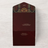 Gotischer Bogengang mit Skulls. All In One Einladung (Außenbereich)