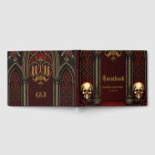 Gotischer Bogengang mit Skulls. Gästebuch (Voll)