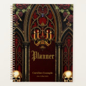 Gotischer Bogengang mit Skulls. Planer (Vorderseite)