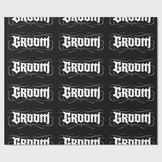 Gotischer Bräutigam, der moderne Geschenkpapier (Flach)