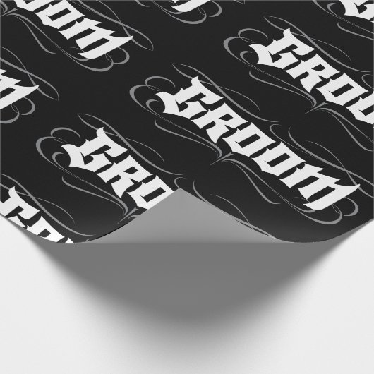 Gotischer Bräutigam, der moderne Geschenkpapier (Ecke)