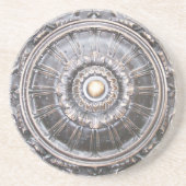 Gotischer Bronzearbeits-Medaillon-Untersetzer Sandstein Untersetzer (Vorne)