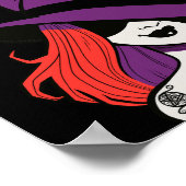 Gotischer Cartoon Hexe, Niedliche Lieben Halloween Poster (Ecke)