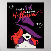 Gotischer Cartoon Hexe, Niedliche Lieben Halloween Poster (Vorne)