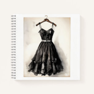 Gotischer Charm: Kleines schwarzes Kleid (LBD) Lee Notizblock
