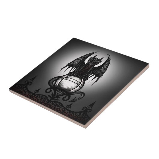 Gotischer Drache Fliese (Seite)