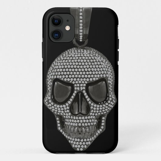 Gotischer Druckdiamant-Schädel Case-Mate iPhone Hülle (Rückseite)