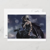 gotischer Engel Postkarte (Vorne/Hinten)