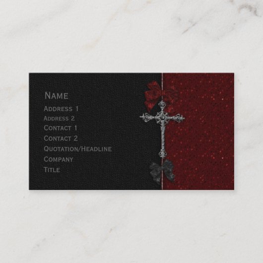 Gotischer Entwurf Visitenkarte (Vorderseite)
