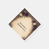 Gotischer florale Bogen-Geburtstagsfeier Serviette (Ecke)