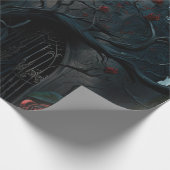 Gotischer Friedhof Rose Garten Geschenkpapier (Ecke)