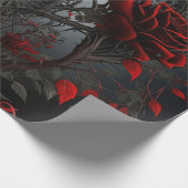 Gotischer Friedhof Rose Garten Geschenkpapier (Ecke)