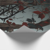 Gotischer Friedhof Rose Garten Geschenkpapier (Ecke)