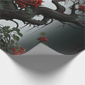 Gotischer Friedhof Rose Garten Geschenkpapier (Ecke)