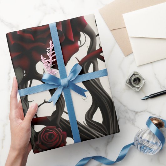 Gotischer Friedhof Rose Garten Geschenkpapier (Schenken)