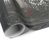 Gotischer Friedhof Rose Garten Geschenkpapier (Rolleneckpunkt)