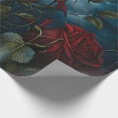 Gotischer Friedhof Rose Garten Geschenkpapier (Ecke)