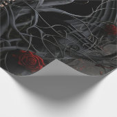 Gotischer Friedhof Rose Garten Geschenkpapier (Ecke)