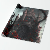 Gotischer Friedhof Rose Garten Geschenkpapier (Ungerollt)
