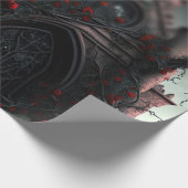 Gotischer Friedhof Rose Garten Geschenkpapier (Ecke)