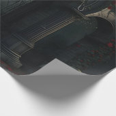 Gotischer Friedhof Rose Garten Geschenkpapier (Ecke)