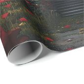 Gotischer Friedhof Rose Garten Geschenkpapier (Rolleneckpunkt)