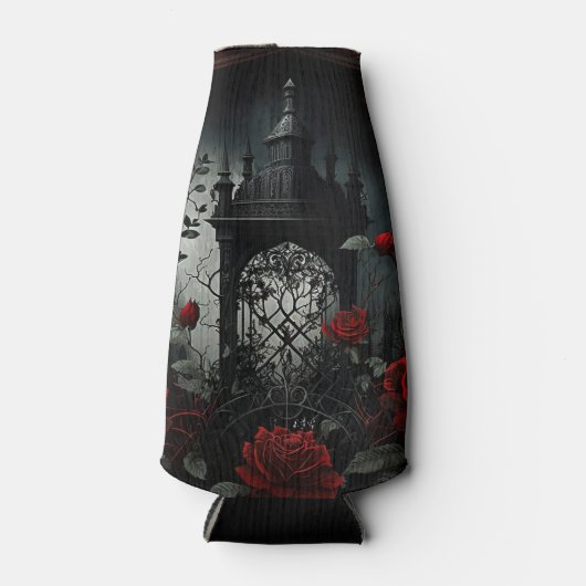 Gotischer Friedhof Rose Garten mit Rot und Schwarz Flaschenkühler (Vorderseite)