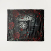 Gotischer Friedhof Rose Garten mit Rot und Schwarz Wandteppich (Vorderseite (Horizontal))