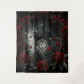 Gotischer Friedhof Rose Garten mit Rot und Schwarz Wandteppich (Vorderseite)