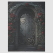 Gotischer Friedhof Rose Garten Seidenpapier (Vorderseite)