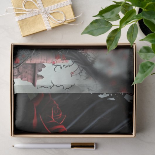 Gotischer Friedhof Rose Garten Seidenpapier (Geschenk)
