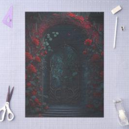 Gotischer Friedhof Rose Garten Seidenpapier