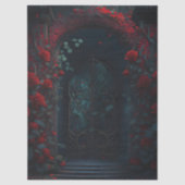 Gotischer Friedhof Rose Garten Seidenpapier (Vorderseite)